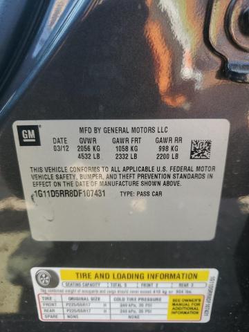 1G11D5RR8DF107431 - 2013 CHEVROLET MALIBU 1LT 黑色 照片 12