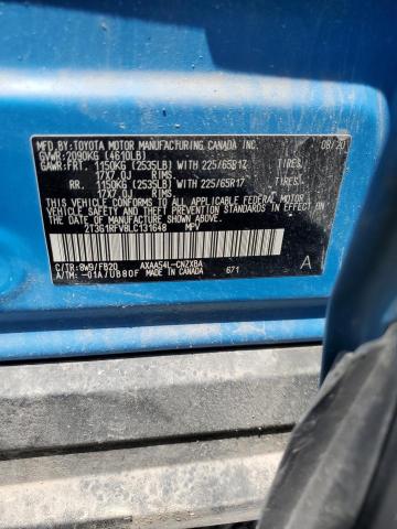 2T3G1RFV8LC131648 - 2020 TOYOTA RAV4 LE BLUE photo 13