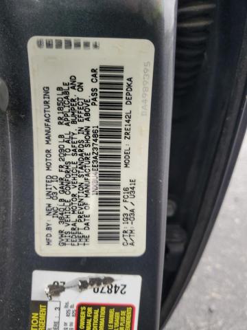 1NXBU4EE3AZ374861 - 2010 TOYOTA COROLLA BASE GRAY photo 12