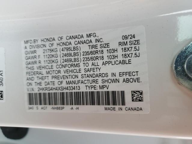 2HKRS4H4XSH433413 - 2025 HONDA CR-V EX WHITE photo 14