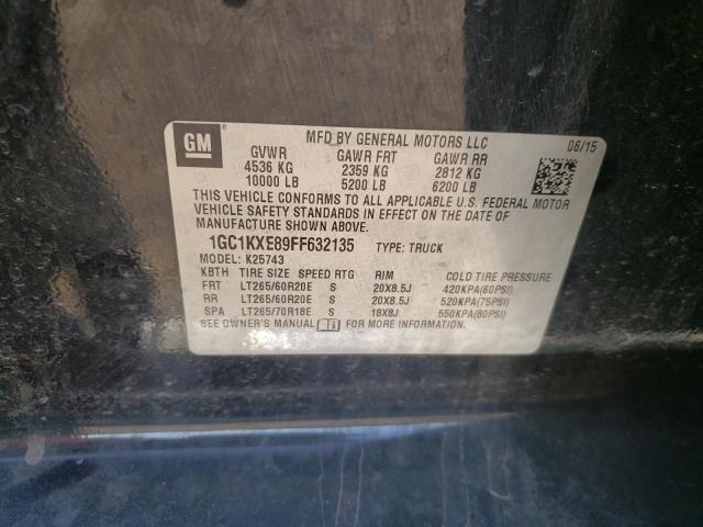 1GC1KXE89FF632135 - 2015 CHEVROLET SILVERADO K2500 HIGH COUNTRY BLACK photo 13