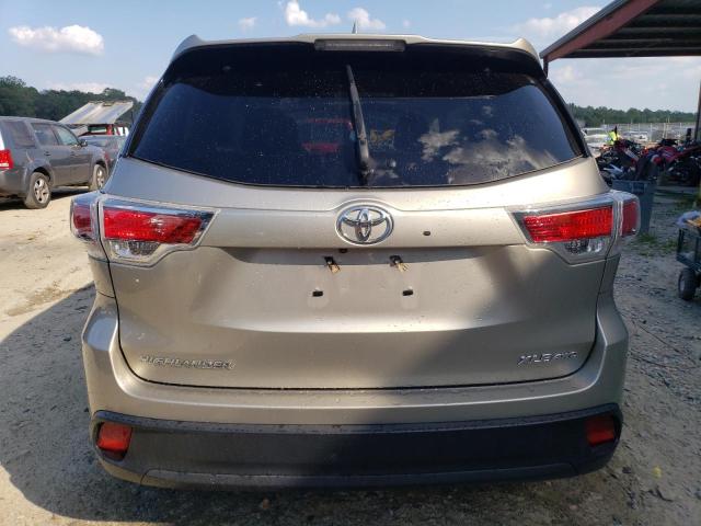 5TDJKRFH8FS216622 - 2015 TOYOTA HIGHLANDER XLE BEIGE photo 6