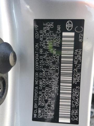 JTDEPRAE4LJ015440 - 2020 TOYOTA COROLLA LE SILVER photo 12