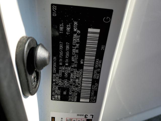 JTENU5JR0N6029826 - 2022 TOYOTA 4RUNNER SR5/SR5 PREMIUM თეთრი ფოტო 14