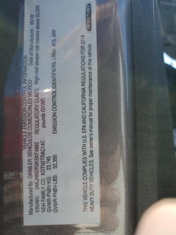 3AKJHHDR3KSKF4882 - 2019 FREIGHTLINER CASCADIA 1 ნაცრისფერი ფოტო 29