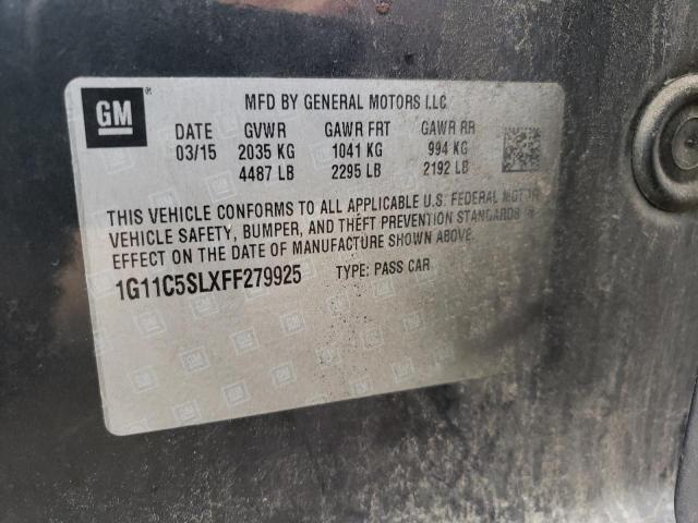 1G11C5SLXFF279925 - 2015 CHEVROLET MALIBU 1LT 石墨色 照片 13