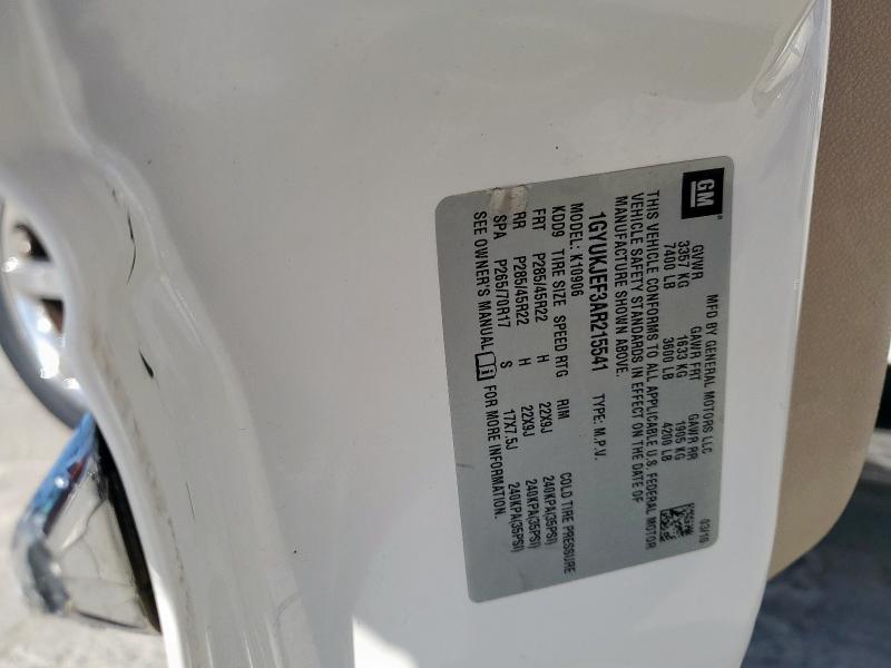 1GYUKJEF3AR215541 - 2010 CADILLAC ESCALADE ESV PREMIUM Белый фото 13