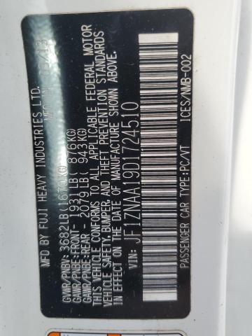 JF1ZNAA19D1724510 - 2013 TOYOTA SCION FR-S 白色 照片 12