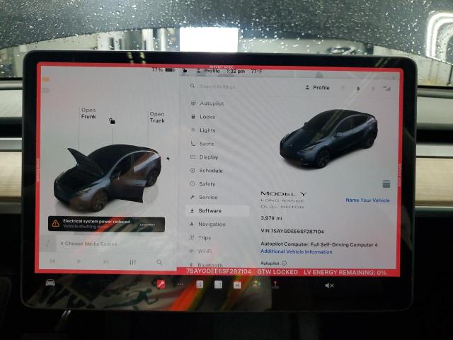 7SAYGDEE6SF287104 - 2025 TESLA MODEL Y CHARCOAL photo 9