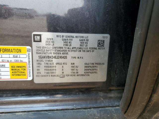 5GAKVBKD4EJ249426 - 2014 BUICK ENCLAVE CHARCOAL photo 13