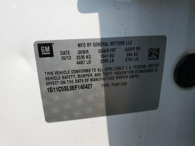 1G11C5SL0EF146427 - 2014 CHEVROLET MALIBU 1LT 白色 照片 12