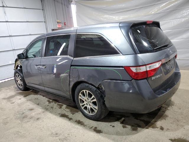 5FNRL5H49BB101383 - 2011 HONDA ODYSSEY EX GRAY photo 2