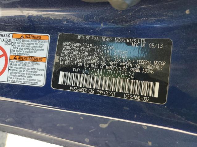 JF1ZNAA17D2728534 - 2013 TOYOTA SCION FR-S 蓝色 照片 12