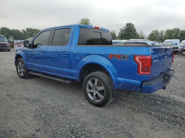 1FTEW1EF0FFA62818 - 2015 FORD F150 SUPERCREW BLUE photo 2