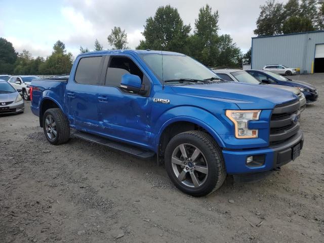 1FTEW1EF0FFA62818 - 2015 FORD F150 SUPERCREW BLUE photo 4