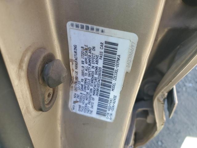 1NXBR32E34Z286509 - 2004 TOYOTA COROLLA CE 棕色 照片 12