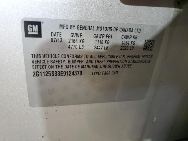 2G1125S33E9124370 - 2014 CHEVROLET IMPALA LT SILVER photo 13