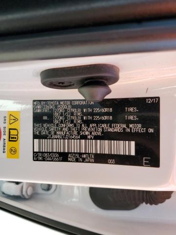 JTJBARBZ7J2164564 - 2018 LEXUS NX 300 BASE თეთრი ფოტო 10