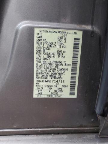 5N1AR18W85C714713 - 2005 NISSAN PATHFINDER LE 灰色 照片 13