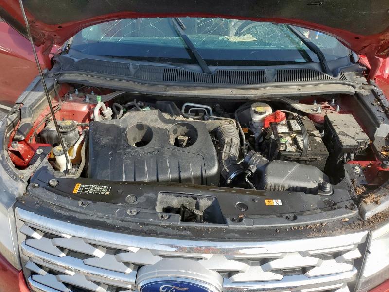 1FM5K7FH5JGB07751 - 2018 FORD EXPLORER LIMITED RED photo 12