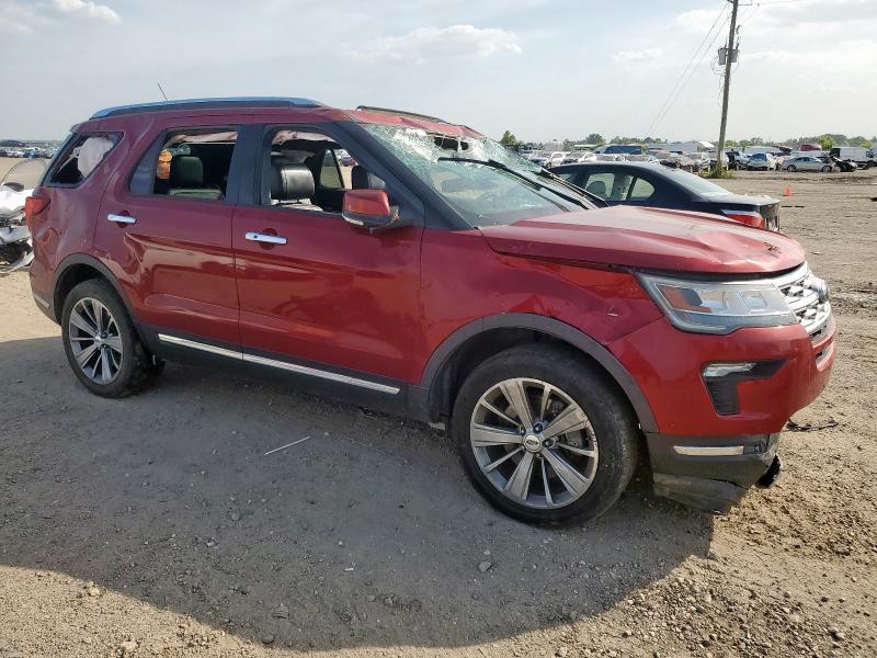 1FM5K7FH5JGB07751 - 2018 FORD EXPLORER LIMITED RED photo 4
