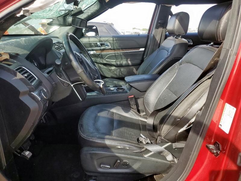 1FM5K7FH5JGB07751 - 2018 FORD EXPLORER LIMITED RED photo 7