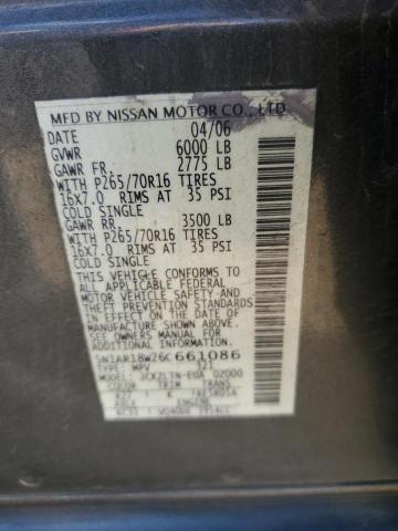 5N1AR18W26C661086 - 2006 NISSAN PATHFINDER LE 灰色 照片 13