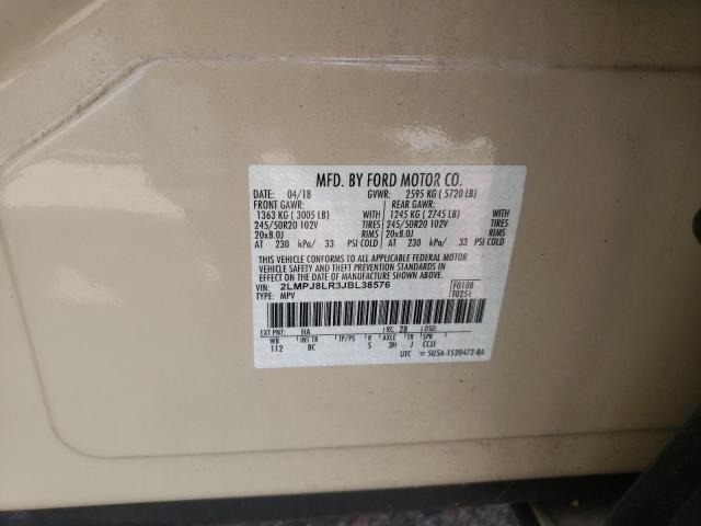 2LMPJ8LR3JBL38576 - 2018 LINCOLN MKX RESERVE Bej fotoğraf 14