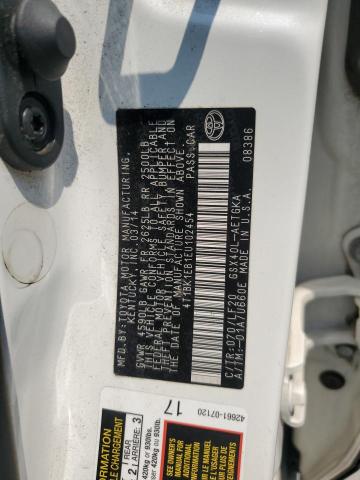 4T1BK1EB1EU102454 - 2014 TOYOTA AVALON BASE Սպիտակ լուսանկար 12