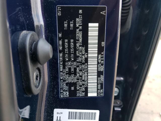 5TDGZRBH9MS123634 - 2021 TOYOTA HIGHLANDER XLE Mavi foto 13