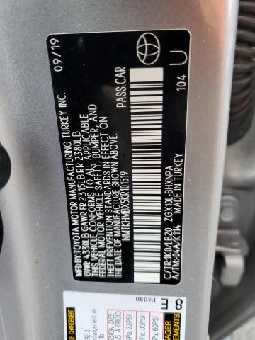NMTKHMBX5KR101519 - 2019 TOYOTA C-HR XLE 银色 照片 13