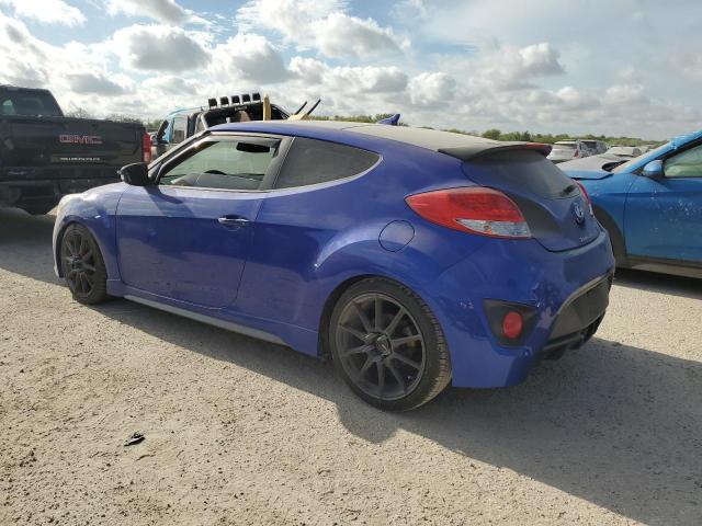 KMHTC6AE1EU183244 - 2014 HYUNDAI VELOSTER TURBO BLUE photo 2