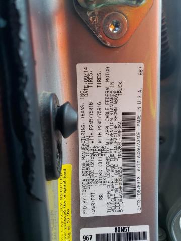 5TFJX4GN6FX038552 - 2015 TOYOTA TACOMA DOUBLE CAB PRERUNNER GRAY photo 13