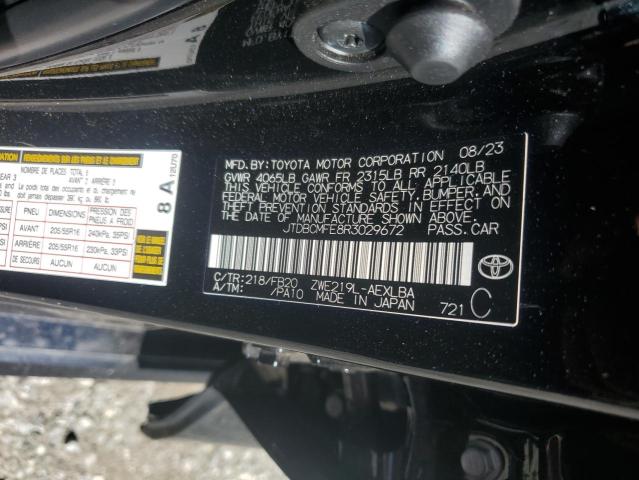 JTDBCMFE8R3029672 - 2024 TOYOTA COROLLA LE BLUE photo 12