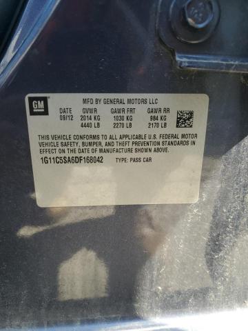 1G11C5SA6DF168042 - 2013 CHEVROLET MALIBU 1LT BLUE photo 12