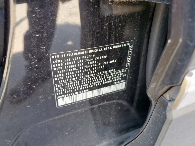 3VV2B7AX5JM146496 - 2018 VOLKSWAGEN TIGUAN SE BLACK photo 13