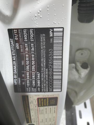 WDCGG8HB4CF856363 - 2012 MERCEDES-BENZ GLK 350 4MATIC WHITE photo 14