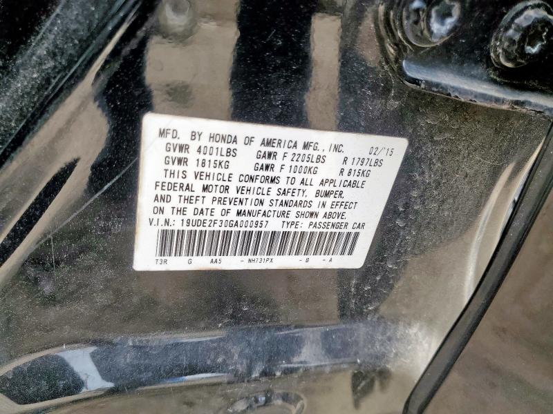 19UDE2F30GA000957 - 2016 ACURA ILX BASE WATCH PLUS BLACK photo 12