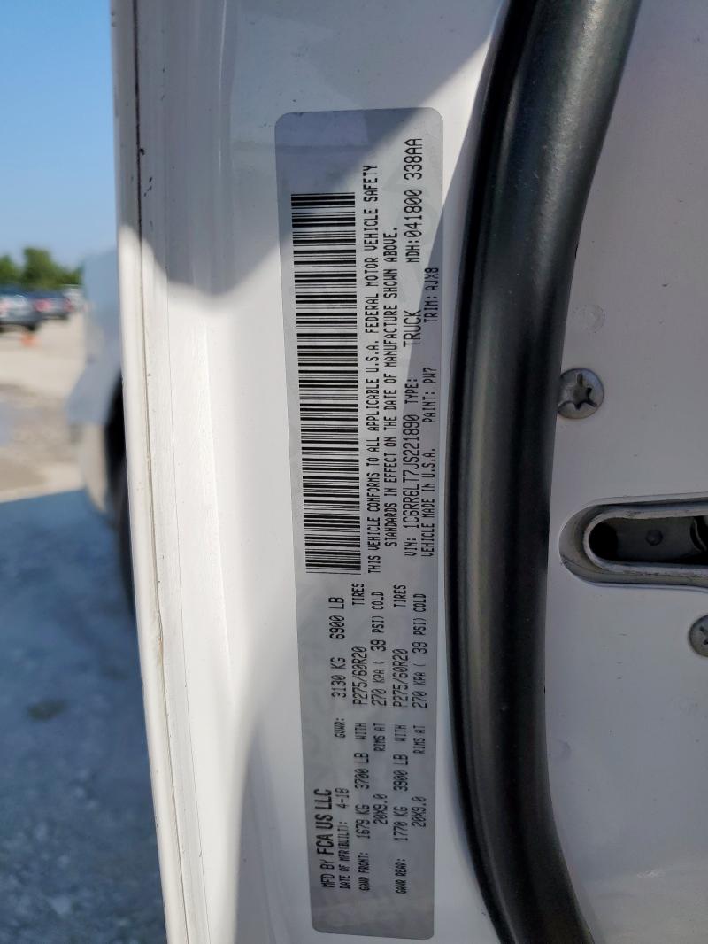 1C6RR6LT7JS221890 - 2018 RAM 1500 SLT Weiß Foto 13