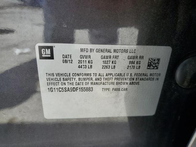 1G11C5SA9DF155883 - 2013 CHEVROLET MALIBU 1LT 灰色 照片 12