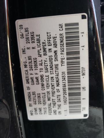 1HGCP26859A134531 - 2009 HONDA ACCORD EXL BLACK photo 20