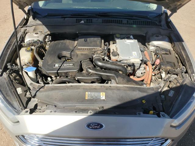 3FA6P0UU6FR145979 - 2015 FORD FUSION S HYBRID GRAY photo 11