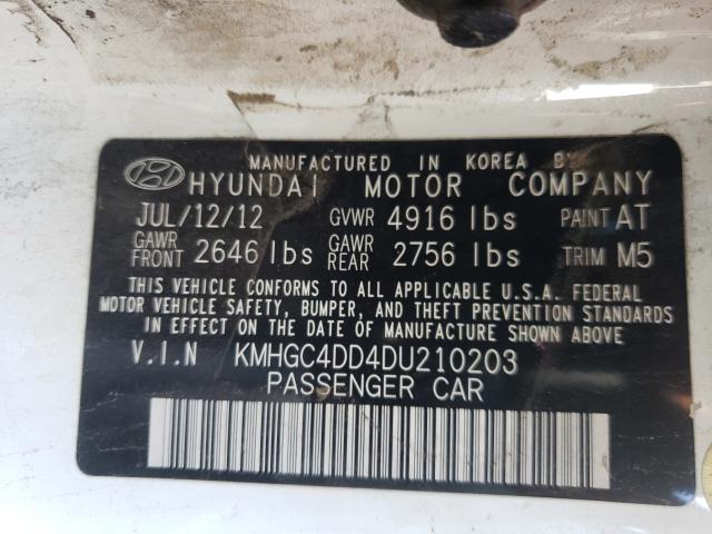 KMHGC4DD4DU210203 - 2013 HYUNDAI GENESIS 3.8L WHITE photo 19