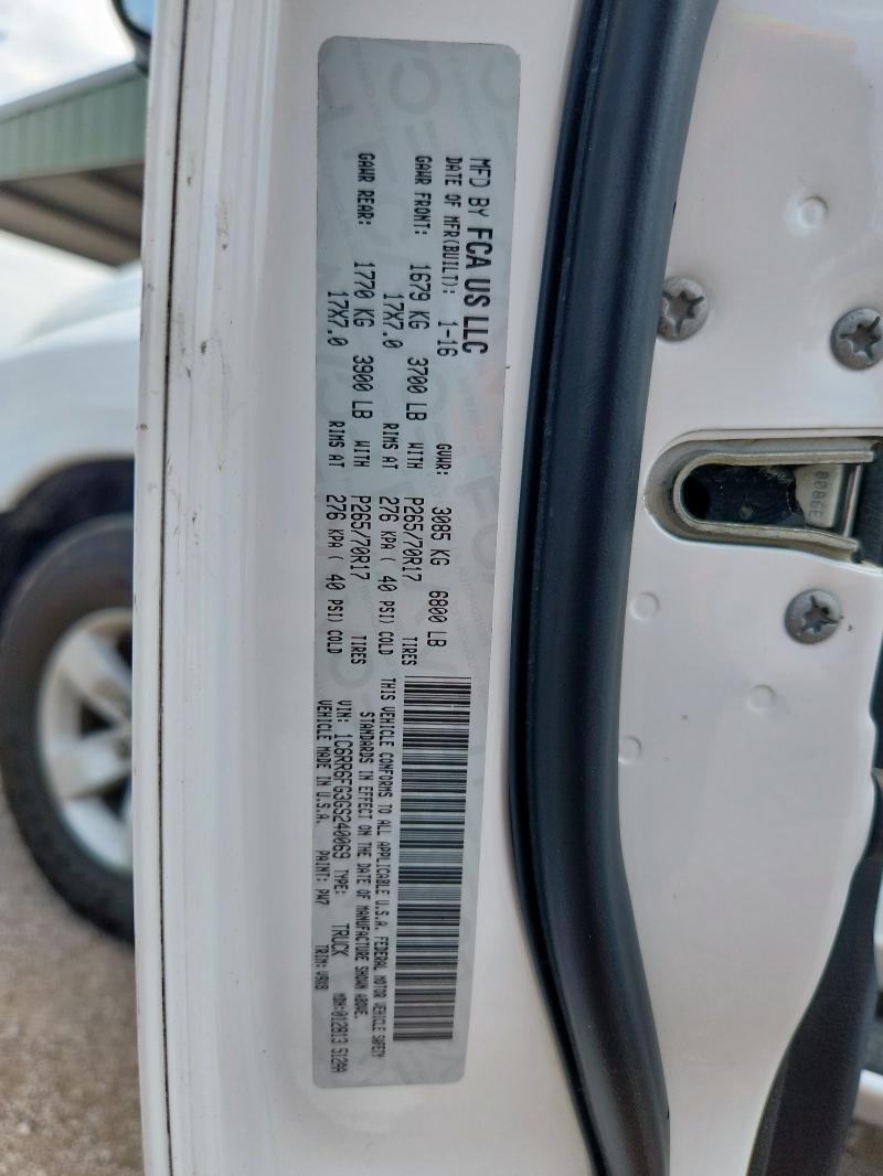 1C6RR6FG3GS240069 - 2016 RAM 1500 ST WHITE photo 13