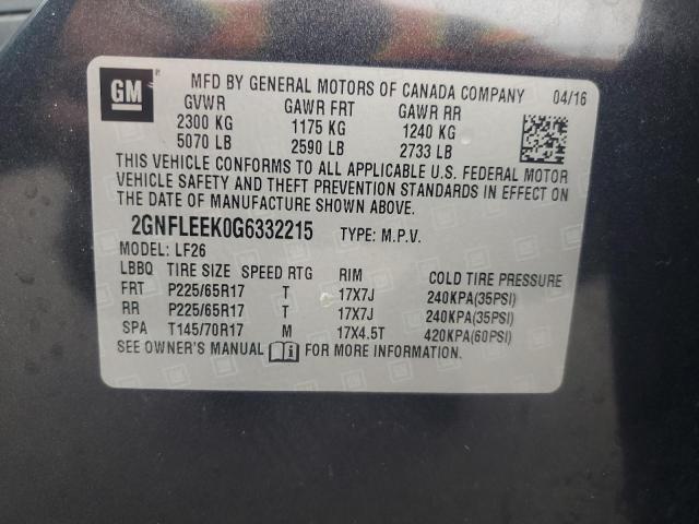 2GNFLEEK0G6332215 - 2016 CHEVROLET EQUINOX LS GRAY photo 13