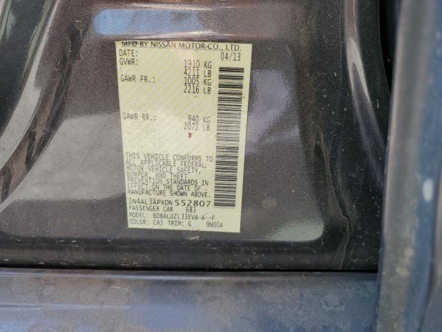 1N4AL3APXDN552807 - 2013 NISSAN ALTIMA 2.5 GRAY photo 12