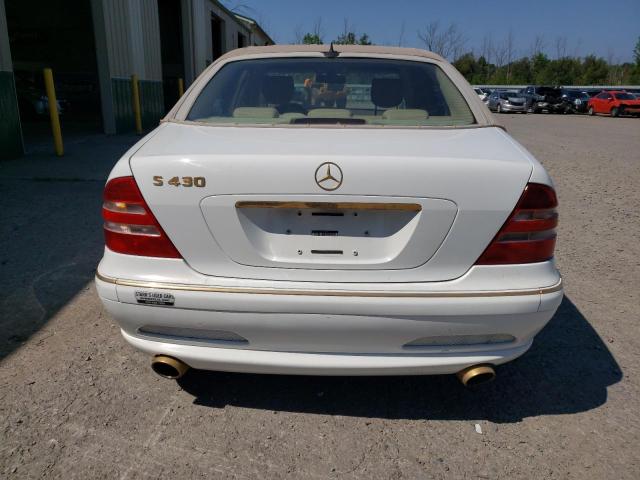 WDBNG70J9YA054811 - 2000 MERCEDES-BENZ S 430 WHITE photo 6