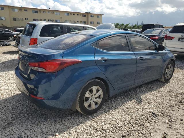 KMHDH4AE0GU649209 - 2016 HYUNDAI ELANTRA SE BLUE photo 3