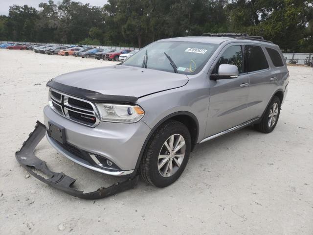 1C4RDJDG8EC576417 - 2014 DODGE DURANGO LIMITED SILVER photo 2