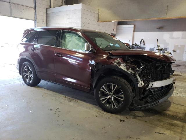 5TDJKRFH7GS314722 - 2016 TOYOTA HIGHLANDER XLE MAROON photo 4